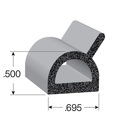 D-shaped EPDM Sponge Rubber Seal